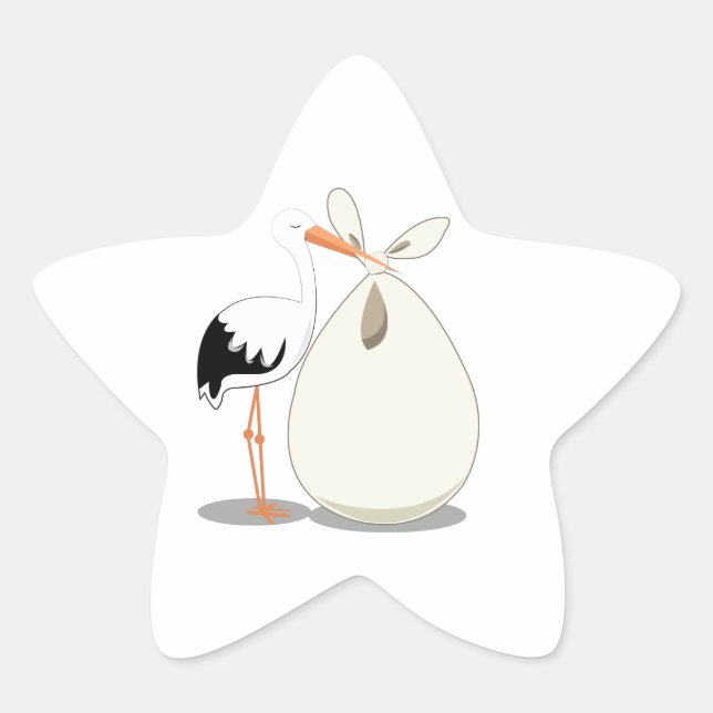 Adesivo Estrela Anúncio de Nascimento (Frente)