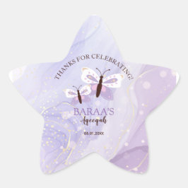 Adesivo Estrela Aqeeqah Star Stickers Purple Butterfly Favor