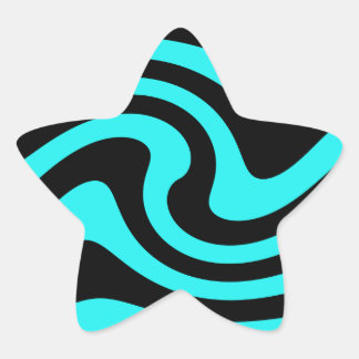 Adesivo Estrela Aqua e design de ondas negras