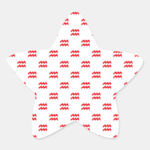 Adesivo Estrela Aquarius Pattern Red