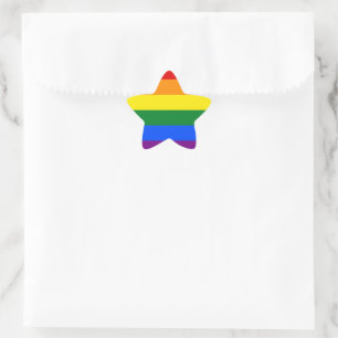 Adesivo Estrela Arco-Íris do Orgulho LGBT