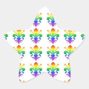 Adesivo Estrela Arco-íris Fleur-de-lis