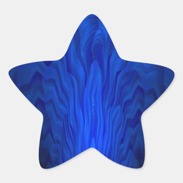 Adesivo Estrela Arte Abstrata Azul (Frente)
