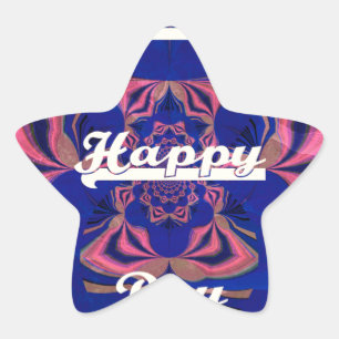 Adesivo Estrela Arte abstrata de celebração do Dia da Independênci