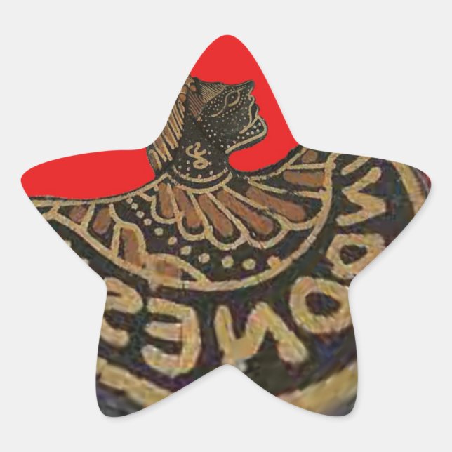 Adesivo Estrela Arte Cultural De Fantoche Sombra Indonésia (Frente)