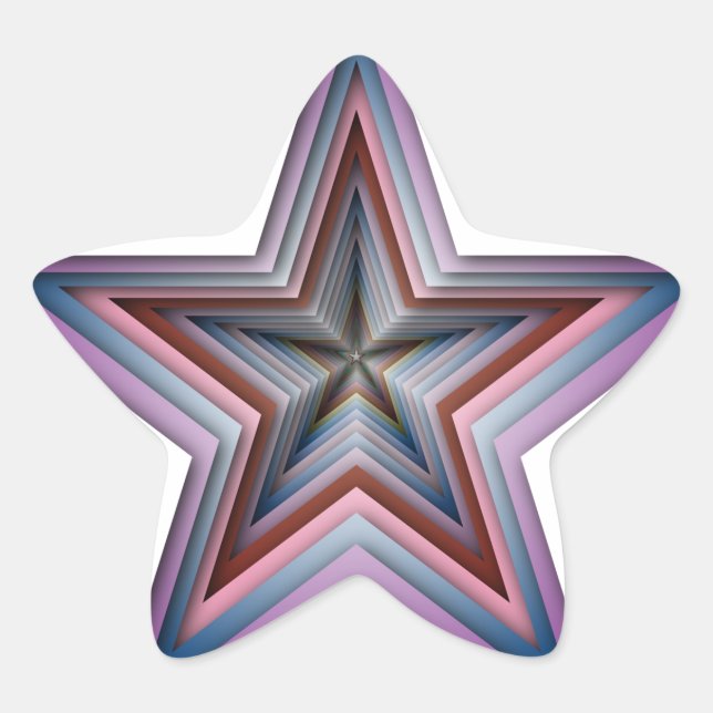 Adesivo Estrela arte geométrica abstrato estrela (Frente)