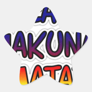 Adesivo Estrela Arte Gradiente da Paz de Hakuna Matata