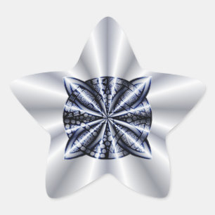 Adesivo Estrela Arte Original do Nó Celta Personalizável Azul