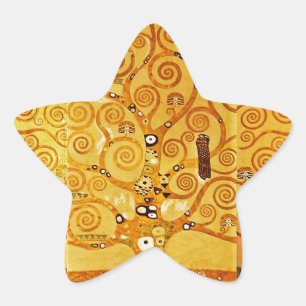 Adesivo Estrela Árvore da vida Gustav Klimt Nouveau