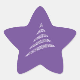 Adesivo Estrela Árvore de Natal Artístico Monocromática