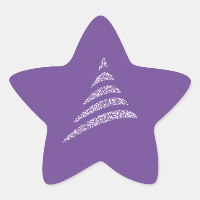 Adesivo Estrela Árvore de Natal Artístico Monocromática (Frente)