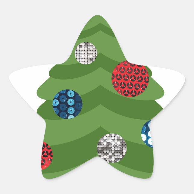 Adesivo Estrela árvore de natal emoji (Frente)