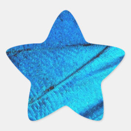 Adesivo Estrela Asa Azul Iridescente da Borboleta