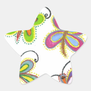 Adesivo Estrela Asas Whimsical: design de Asas Butterfly Estontean