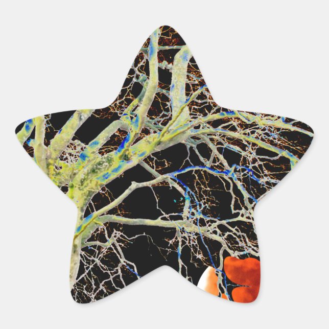 Adesivo Estrela Ascensão da Lua Vermelha (Frente)