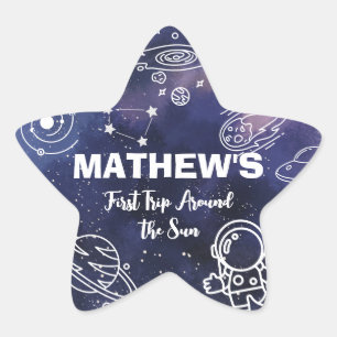 Adesivo Estrela Astronauta primeiro aniversario de Planetas Extern