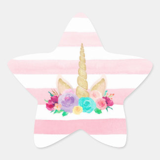 Adesivo Estrela Autocolante de Estrelas de Unicorno