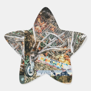 Adesivo Estrela Autocolante do carrinho de Compro único