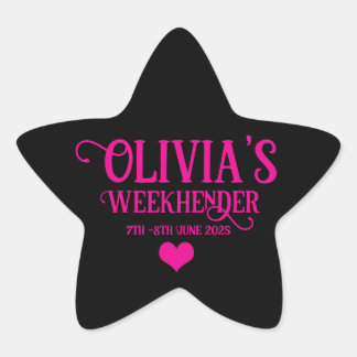 Adesivo Estrela Autocolante Personalizado Chic | Esquadrão de Noiv