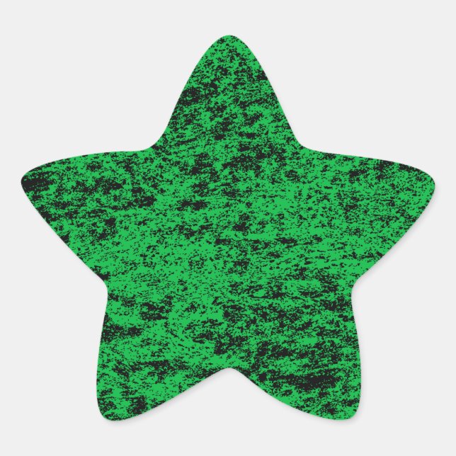 Adesivo Estrela Autocolante Preto e Verde Marble Star (Frente)