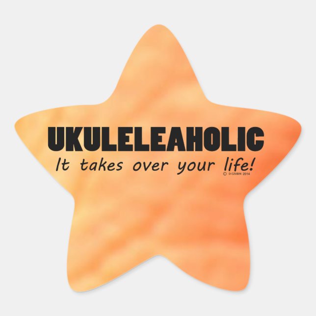 Adesivo Estrela Autocolante Ukuleleaholic (Frente)