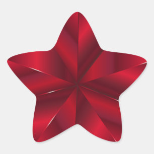 Adesivo Estrela Autocolante vermelho
