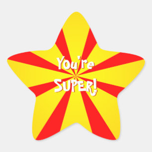 Adesivo Estrela Autocolantes amarelos e vermelhos