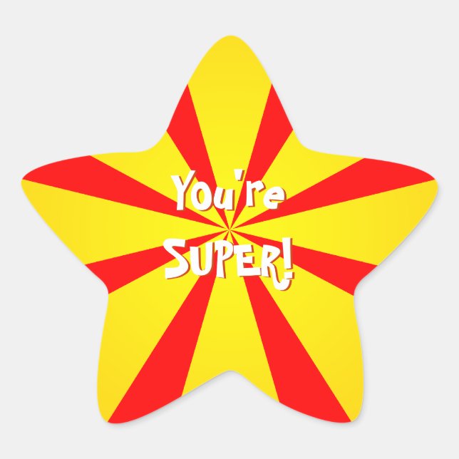 Adesivo Estrela Autocolantes amarelos e vermelhos (Frente)