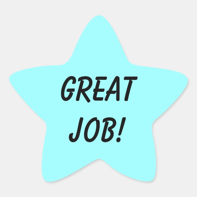 Adesivo Estrela autocolantes de excelente turquesa (Frente)