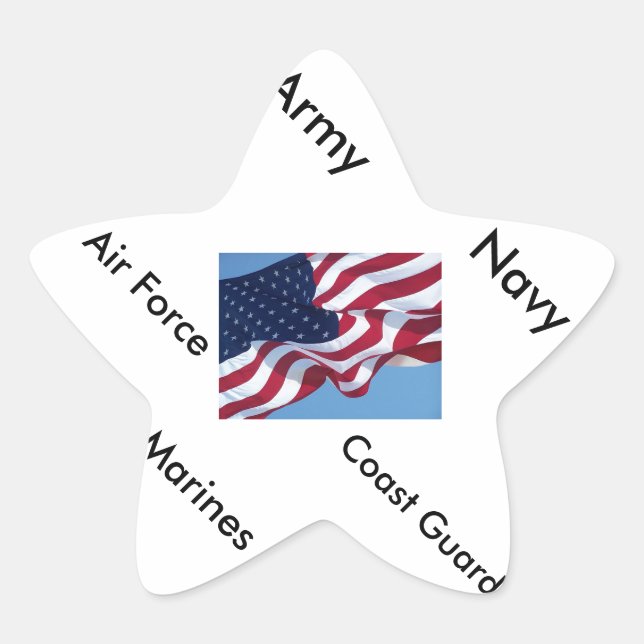 Adesivo Estrela Autocolantes militares (Frente)
