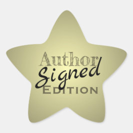 Adesivo Estrela Autor Assinado Edition Estrela Dourada e Preta
