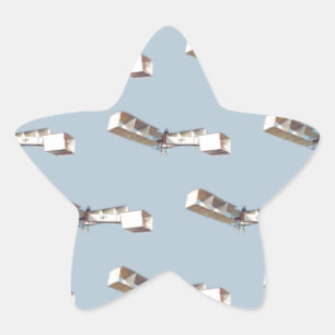 Adesivo Estrela Avião Santos-Dumont 14-Bis