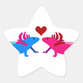 Adesivo Estrela Axolotl em Love