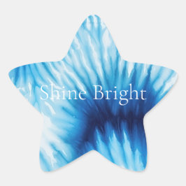 Adesivo Estrela Azul Aqua Azul Tie Branco