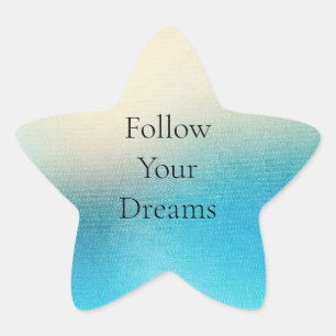 Adesivo Estrela Azul Aqua Branco Turquoise