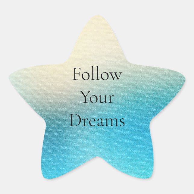 Adesivo Estrela Azul Aqua Branco Turquoise (Frente)