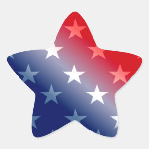 Adesivo Estrela azul branco patriótico americano