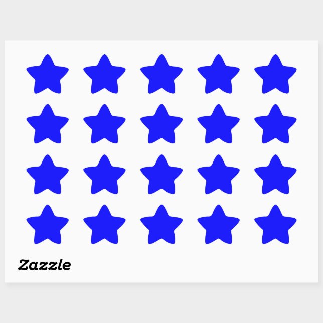 Adesivo Estrela Azul (cor sólida) (Folha)