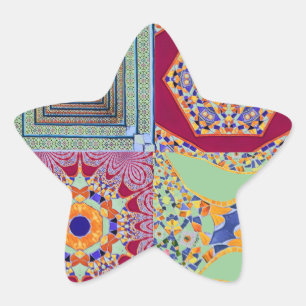 Adesivo Estrela Azulejos Azulejos geométricos com torção CG