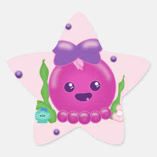 Adesivo Estrela Baby Girl Kawaii Octopus