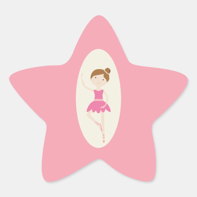 Adesivo Estrela Ballerina rosa 1 Star Stickers (Frente)