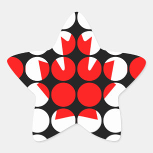 Adesivo Estrela Bandeira chique feminino à moda do canadense das