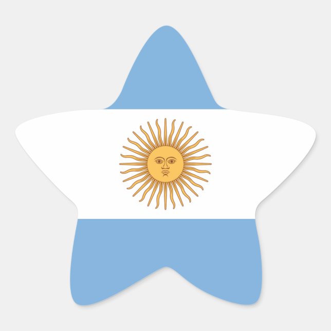 Adesivo Estrela Bandeira da Argentina (Frente)