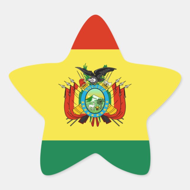 Adesivo Estrela Bandeira da Bolívia (Frente)
