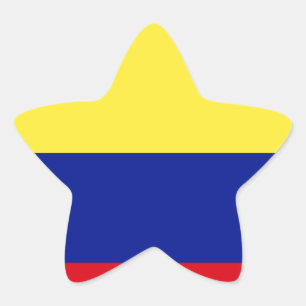 Adesivo Estrela Bandeira da Colômbia