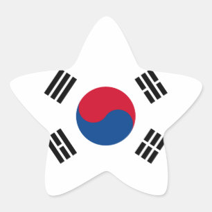 Adesivo Estrela Bandeira da Coreia do Sul