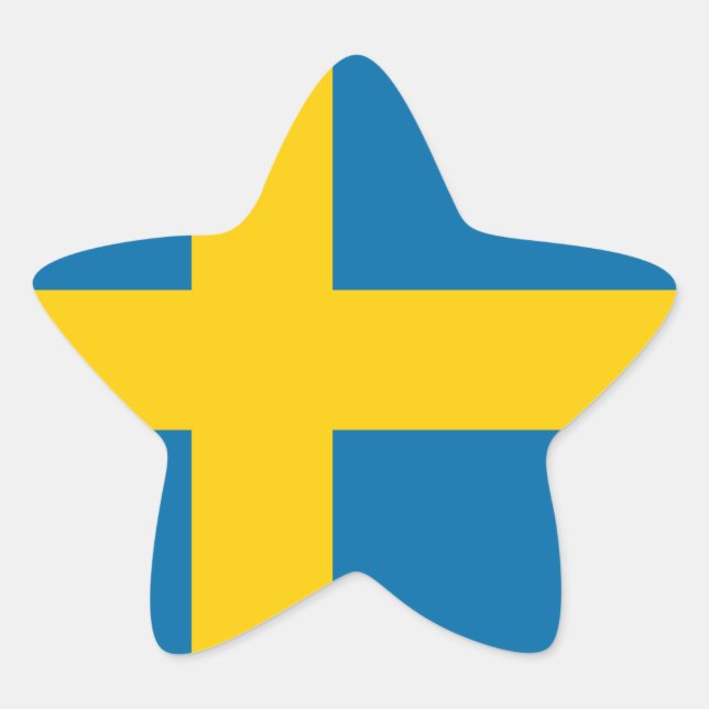 Adesivo Estrela Bandeira da Suecia (Frente)