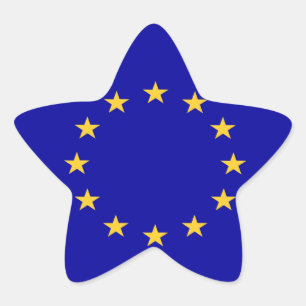 Adesivo Estrela Bandeira da União Europeia
