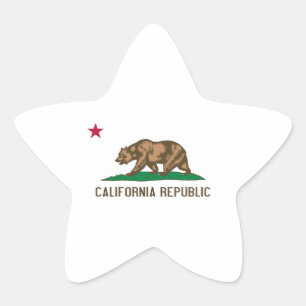 Adesivo Estrela Bandeira de Califórnia