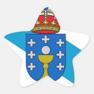 Adesivo Estrela Bandeira de Galiza (espanha)